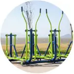 Equipamentos de ginástica para academias ao ar livre