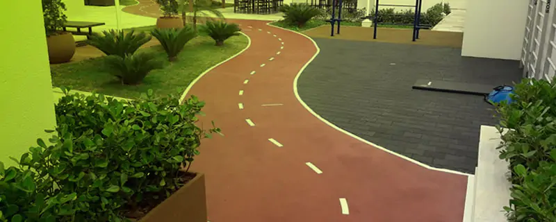 Piso emborrachado para pista de caminhada