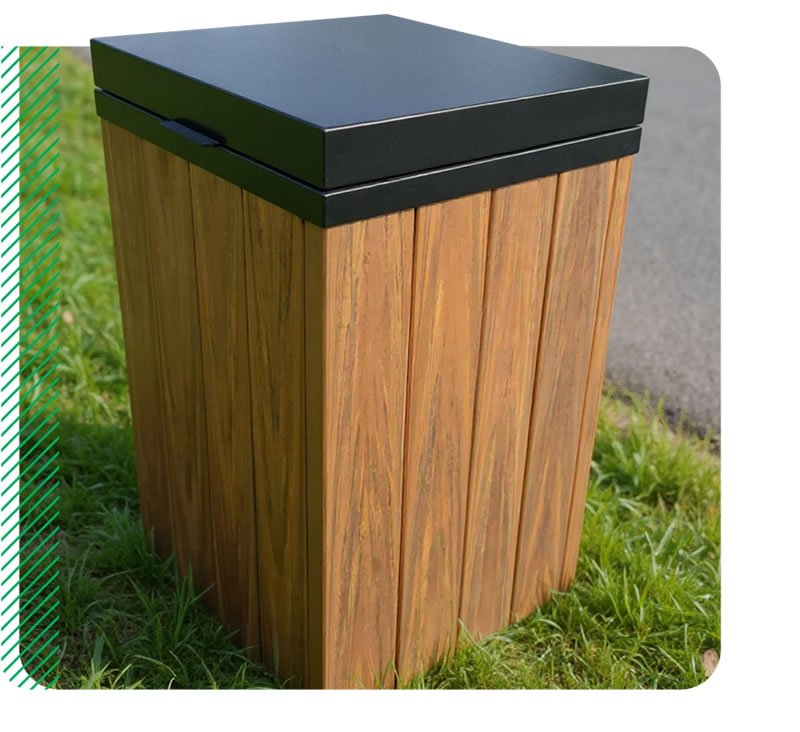 Chamada Lixeira Baú - Tampa Fechada