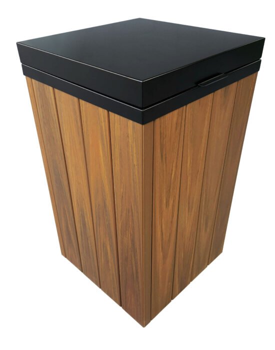 Lixeira BAÚ - Preta - Alta