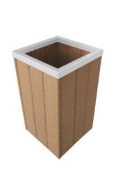 Lixeira Steel 62 L - Com aro CINZA