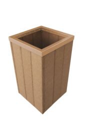 Lixeira Steel 62 L - Com aro MARROM