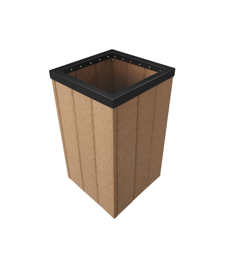 Lixeira Steel 62 L - Com aro PRETA