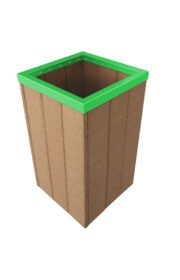 Lixeira Steel 62 L - Com aro VERDE