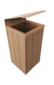 Lixeira Steel 62 L - Com tampa MARROM