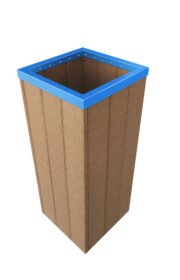 Lixeira Steel 82 L - Com aro AZUL