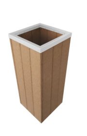 Lixeira Steel 82 L - Com aro CINZA