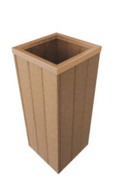 Lixeira Steel 82 L - Com aro MARROM