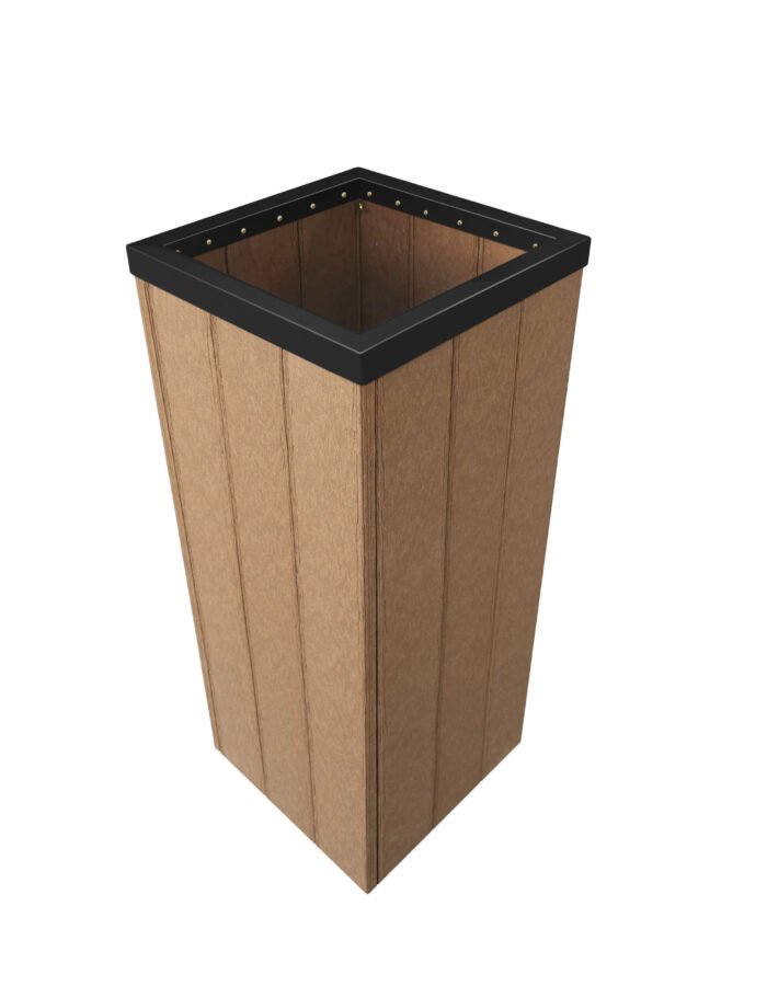 Lixeira Steel 82 L - Com aro PRETA