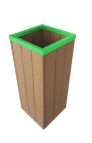 Lixeira Steel 82 L - Com aro VERDE