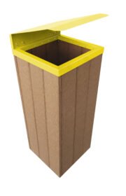 Lixeira Steel 82 L - Com tampa AMARELA