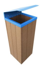 Lixeira Steel 82 L - Com tampa AZUL