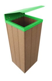 Lixeira Steel 82 L - Com tampa VERDE