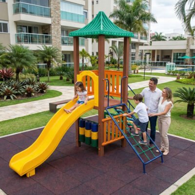 Ecoplay 100 - Modelo Pequeno de uma torre de Playground Ecopex