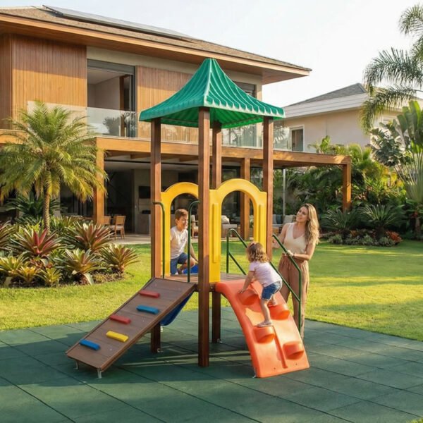 Ecoplay M180 - Modelo de Playground com 1 torre Exclusiv da Ecopex