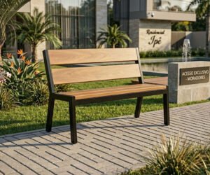 Banco 1,05m com encosto - Condomínio