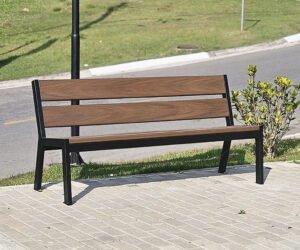 Banco Steel Prime Com encosto - 1,50m - Em condomínio fechado