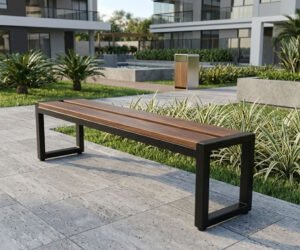 Banco Steel Prime Sem Encosto - 1,50m - Em Condomínio residencial