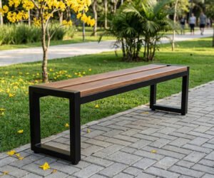 Banco Steel Prime Sem Encosto - 1,50m - Em praça