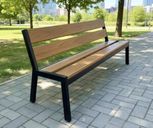 Banco Steel Prime com encosto - 1,50m - Praça Pública