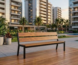 Banco Steel Prime com encosto - 2,00m - Em condominio