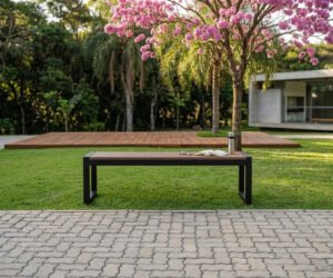 Banco Steel sem encosto - 1,50m em Condominio