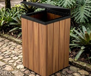 Lixeira Ecológica Steel Prime - 96L - Em área de condomínio