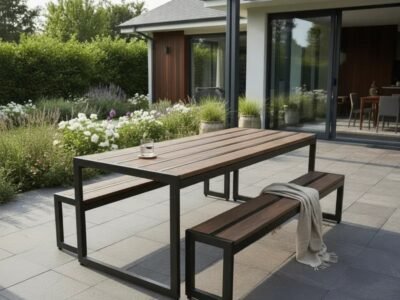 Conjunto de mesa e bancos Garden - Área de lazer