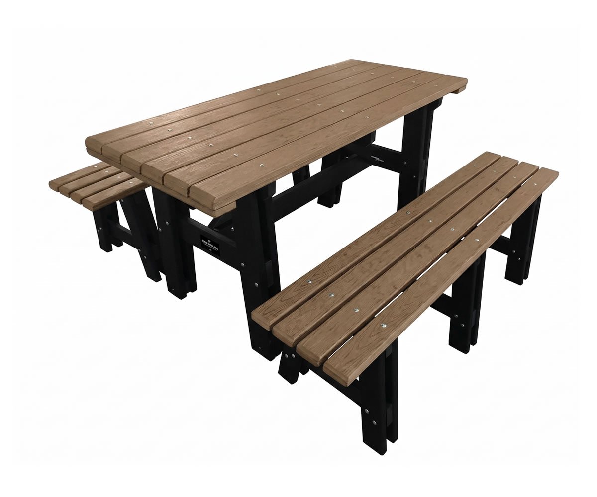 Kit Mesa Colonial com 2 bancos - Linha Amoré