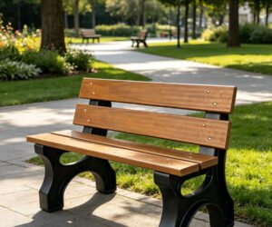 Banco de Jardim Linha Oka de 1,00m em parque público